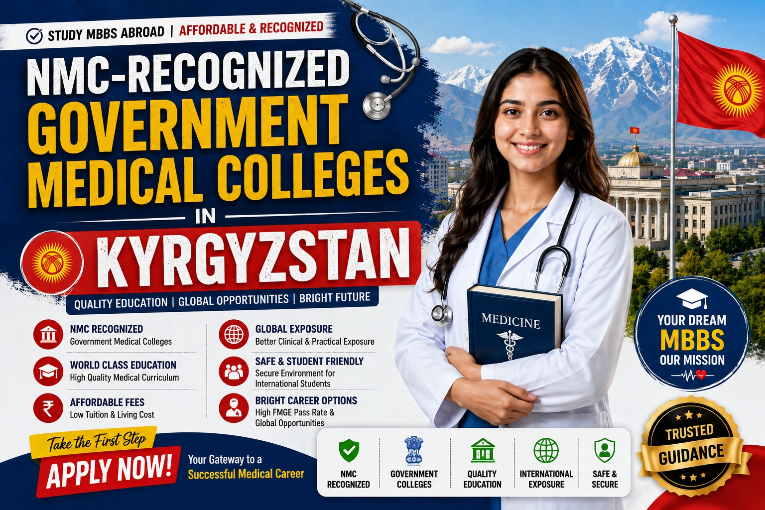 NMC-Recognized Government Medical Colleges in Kyrgyzstan